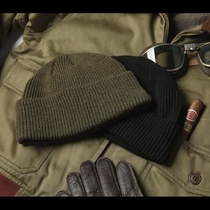 Reproduction WW2 USAF A-4 Wool Watch Cap Replica Winter Vintage Military (Olive)